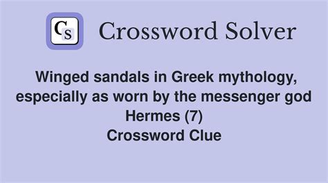 winged sandals crossword clue